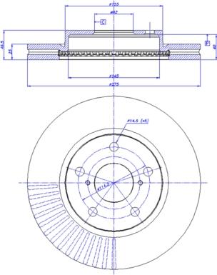 CAR 142.1416 - Спирачен диск vvparts.bg