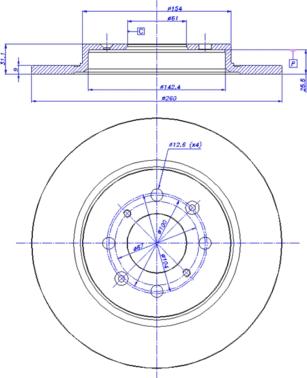 CAR 142.1541 - Спирачен диск vvparts.bg