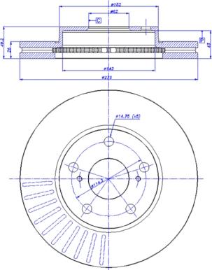 CAR 142.1547 - Спирачен диск vvparts.bg