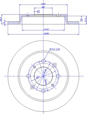 CAR 142.1566 - Спирачен диск vvparts.bg