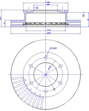 BENDIX 522131 - Спирачен диск vvparts.bg