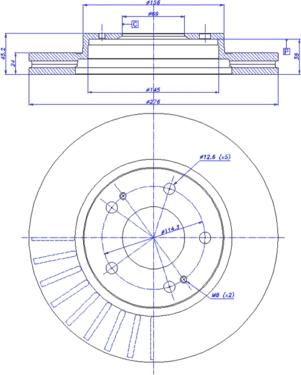 Nipparts N3305070 - Спирачен диск vvparts.bg