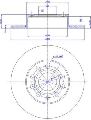 Akebono BN-0009 - Спирачен диск vvparts.bg