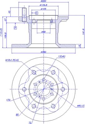 AKRON 1110566 - Спирачен диск vvparts.bg