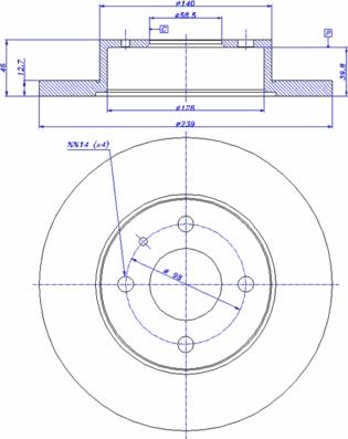 CAR 142.186 - Спирачен диск vvparts.bg