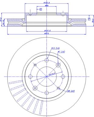 CAR 142.1354 - Спирачен диск vvparts.bg