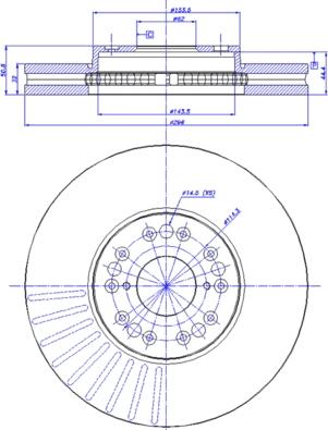 BOSCH 0 986 479 485 - Спирачен диск vvparts.bg