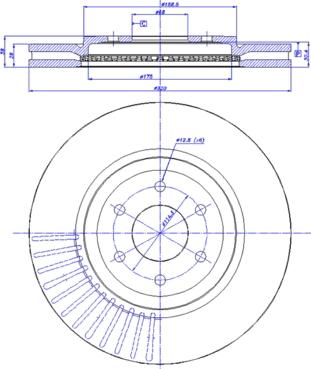 Metelli 23-1350C - Спирачен диск vvparts.bg