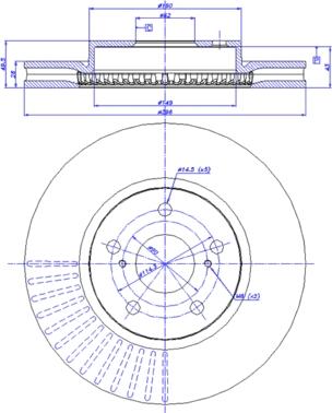 CAR 142.1290 - Спирачен диск vvparts.bg