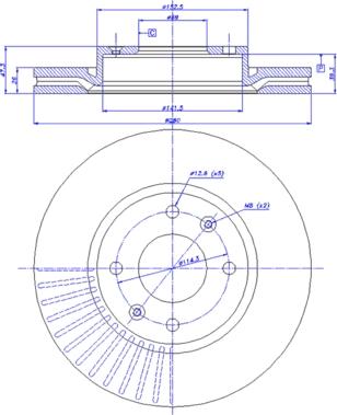 CAR 142.1262 - Спирачен диск vvparts.bg