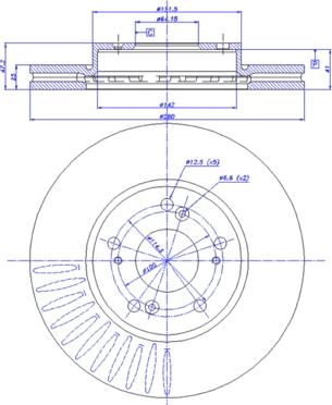 CAR 142.1236 - Спирачен диск vvparts.bg