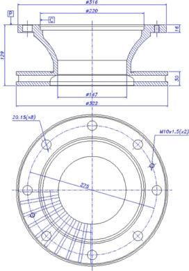 CAR 142.174 - Спирачен диск vvparts.bg