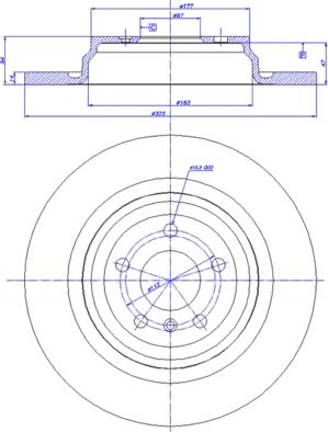 Meyle 015 523 0007/PD - Спирачен диск vvparts.bg