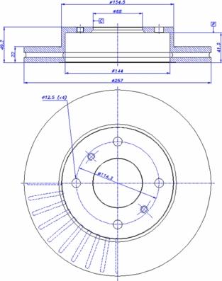 CAR 142.895 - Спирачен диск vvparts.bg