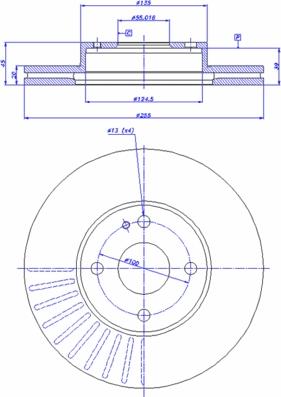 VAICO V32-80014 - Спирачен диск vvparts.bg