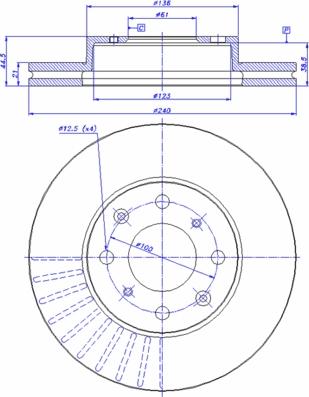 Roadhouse 6108.10 - Спирачен диск vvparts.bg