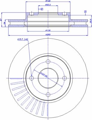 CAR 142.249 - Спирачен диск vvparts.bg