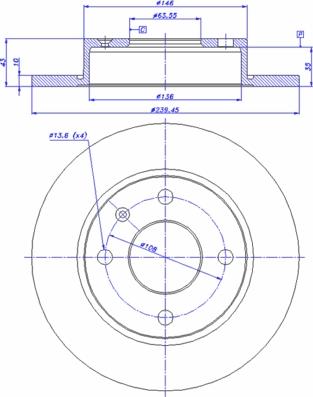 BENDIX 345049 - Спирачен диск vvparts.bg