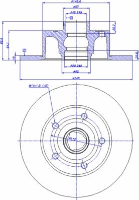 CAR 142.750 - Спирачен диск vvparts.bg