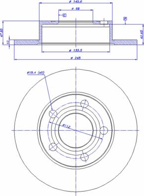 Akebono BN-0436 - Спирачен диск vvparts.bg