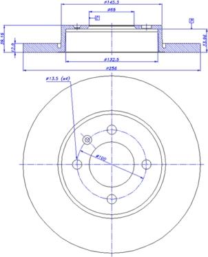 Ferodo DDF205 - Спирачен диск vvparts.bg