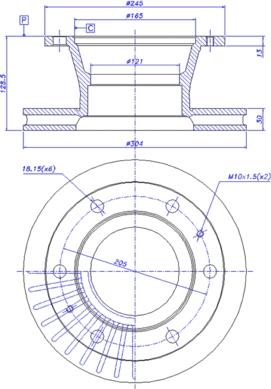 CAR 150.070 - Спирачен диск vvparts.bg