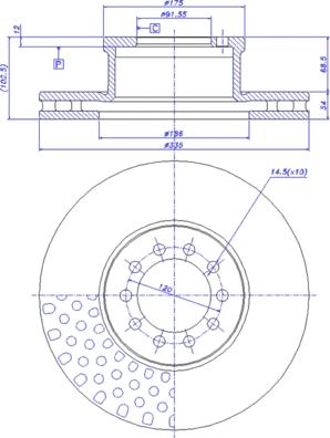 CAR 150.350 - Спирачен диск vvparts.bg