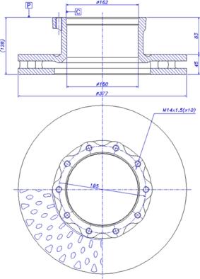 CAR 150.210 - Спирачен диск vvparts.bg