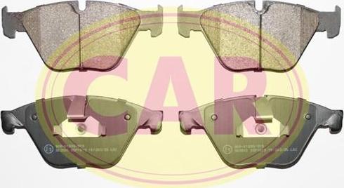 CAR PNT9161 - Комплект спирачно феродо, дискови спирачки vvparts.bg