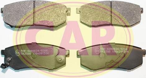 CAR PNT4151 - Комплект спирачно феродо, дискови спирачки vvparts.bg