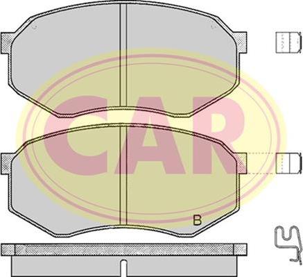 CAR PNT473 - Комплект спирачно феродо, дискови спирачки vvparts.bg