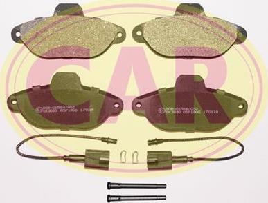 CAR PNT6091 - Комплект спирачно феродо, дискови спирачки vvparts.bg