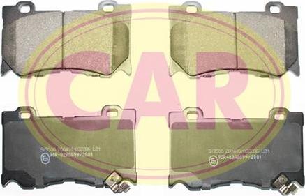 CAR PNT6802 - Комплект спирачно феродо, дискови спирачки vvparts.bg