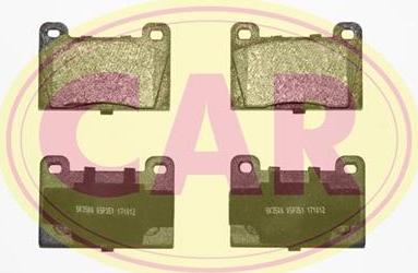 CAR PNT153 - Комплект спирачно феродо, дискови спирачки vvparts.bg