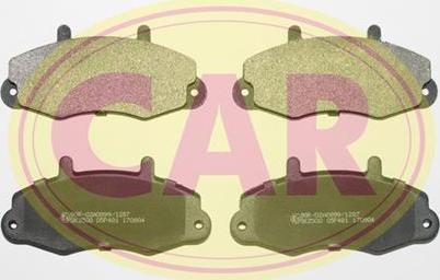 CAR PNT184 - Комплект спирачно феродо, дискови спирачки vvparts.bg