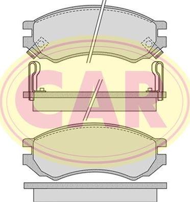 CAR PNT8001 - Комплект спирачно феродо, дискови спирачки vvparts.bg