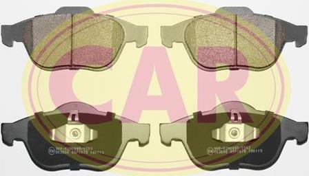 CAR PNT8761 - Комплект спирачно феродо, дискови спирачки vvparts.bg