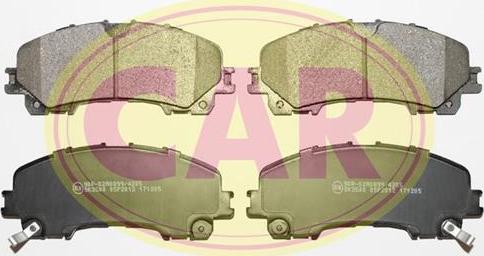 CAR PNT2102 - Комплект спирачно феродо, дискови спирачки vvparts.bg