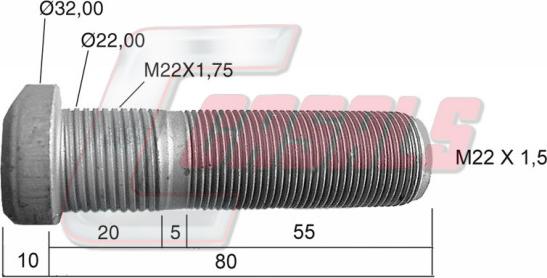 Casals 21463 - Колесен болт vvparts.bg