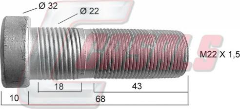 Casals 21462 - Колесен болт vvparts.bg