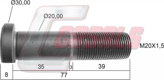 Casals 21246 - Колесен болт vvparts.bg