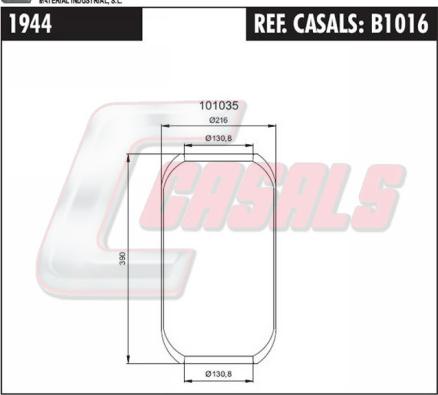 Casals B1016 - Маншон, въздушно окачване vvparts.bg