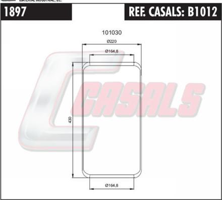 Casals B1012 - Маншон, въздушно окачване vvparts.bg