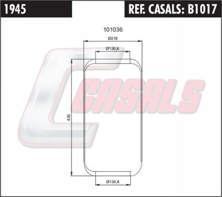 Casals B1017 - Маншон, въздушно окачване vvparts.bg