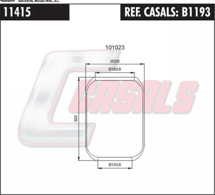 Casals B1193 - Маншон, въздушно окачване vvparts.bg