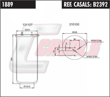 Casals B2392 - Маншон, въздушно окачване vvparts.bg