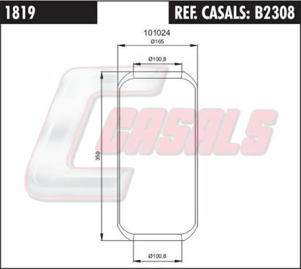 Casals B2308 - Маншон, въздушно окачване vvparts.bg