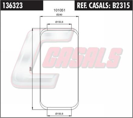 Casals B2315 - Маншон, въздушно окачване vvparts.bg