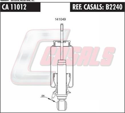 Casals B2240 - Маншон, окачване на шофьорската кабина vvparts.bg