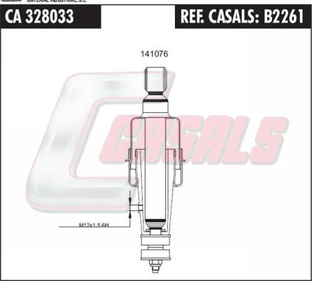 Casals B2261 - Демпер (успокоител), окачване на шофьорската кабина vvparts.bg